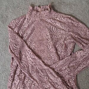 Pink Lace Dressy Top